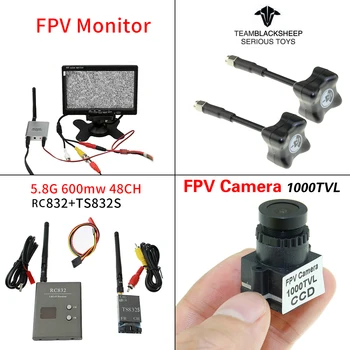 

FPV Kit Combo 1000TVL Camera +TBS Blacksheep Antenna +5.8Ghz 600mw 48CH TS832S RC832+ 7 inch LCD Monitor for FPV Drone