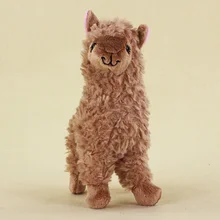 18cm High Doll Cute Brown Alpaca Plush Toy Japanese Soft Alpacasso Animals Alpaca Plush