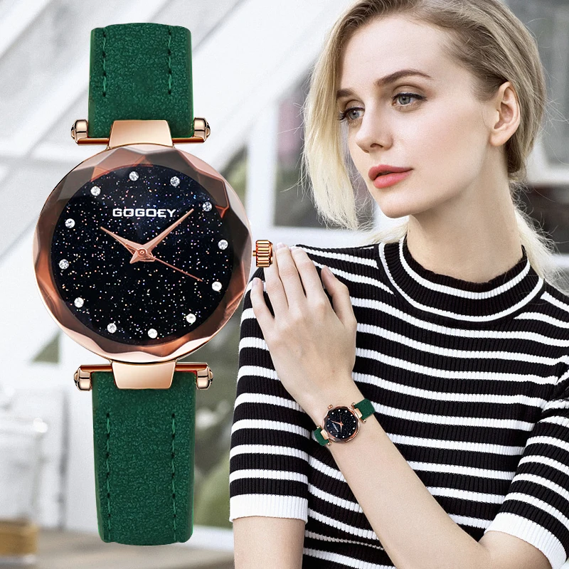 

Gogoey Women's Watches 2018 Luxury Starry Sky Wrist Watch Top Brand Ladies Watches For Women Rhinestone bayan kol saati