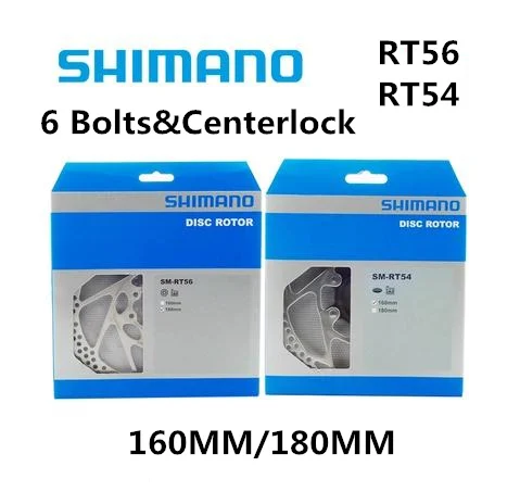 

SHIMANO SM RT56 Disc Brake Rotor 6-Bolt 160/180mm RT54 Center Lock 160/180mm MTB Mountain Bike