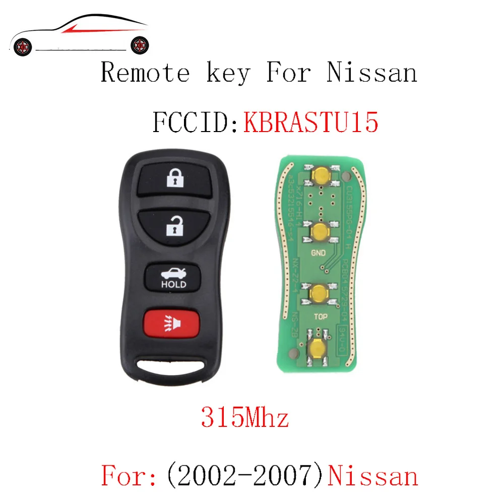 

GORBIN 4BT 315Mhz Remote key Fob DIY For Nissan Armada Frontier Murano Pathfinder Quest Titan Xterra 2002-2007 Original keys