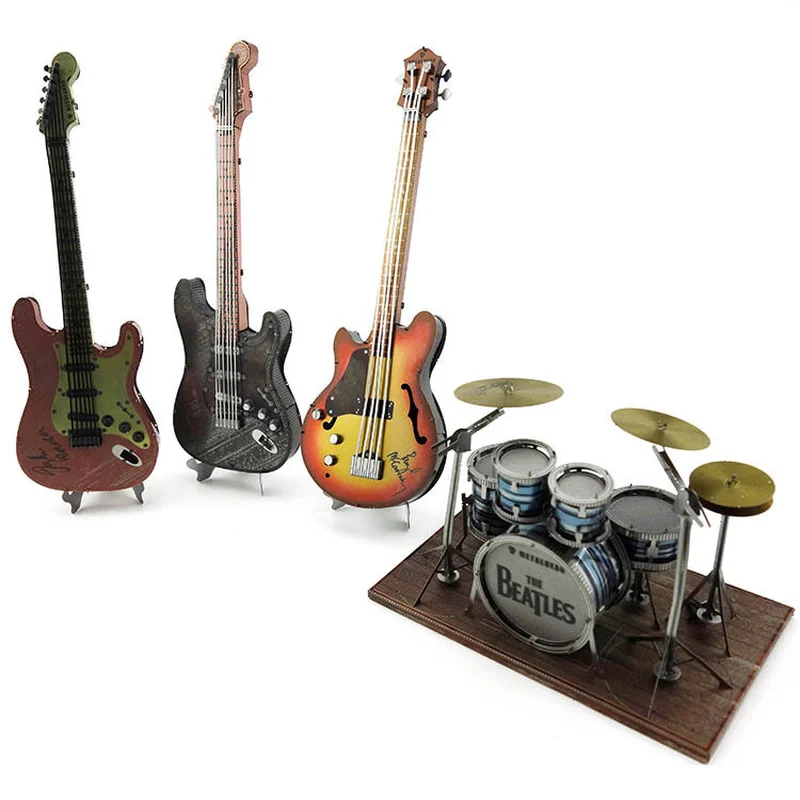

DIY 3D Metal Puzzle Creative Stainless Steel Metal Musical Instrument Assemble Model Piano Cello Jigsaw Puzzle Kid Learning Toys