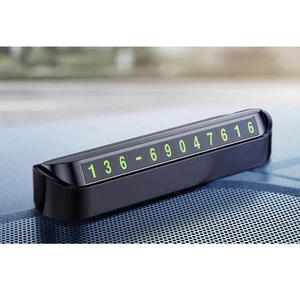 Image 1 - 1 Set Car Temporary Parking Card Phone Magnetic Number Card Plate Self adhesive Tape Car Park Parking Card Slot Car Accessories