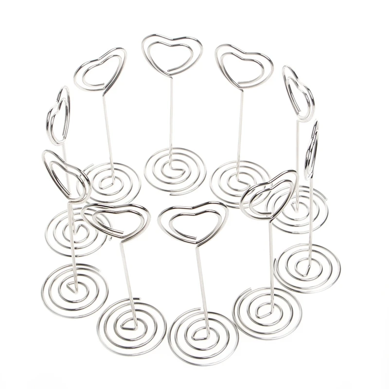 

10Pcs Wedding Favors Place Card Holder Table Photo Memo Number Name Clips Base