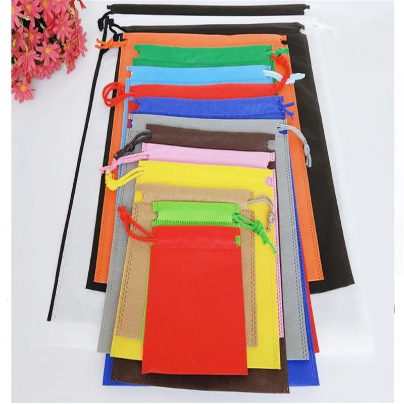 

50pcs More Color Custom New Arrived Shopping Bag Reusable Women Foldable Large Unisex Shoulder Bags Tote Package 16X20CM 20X28CM
