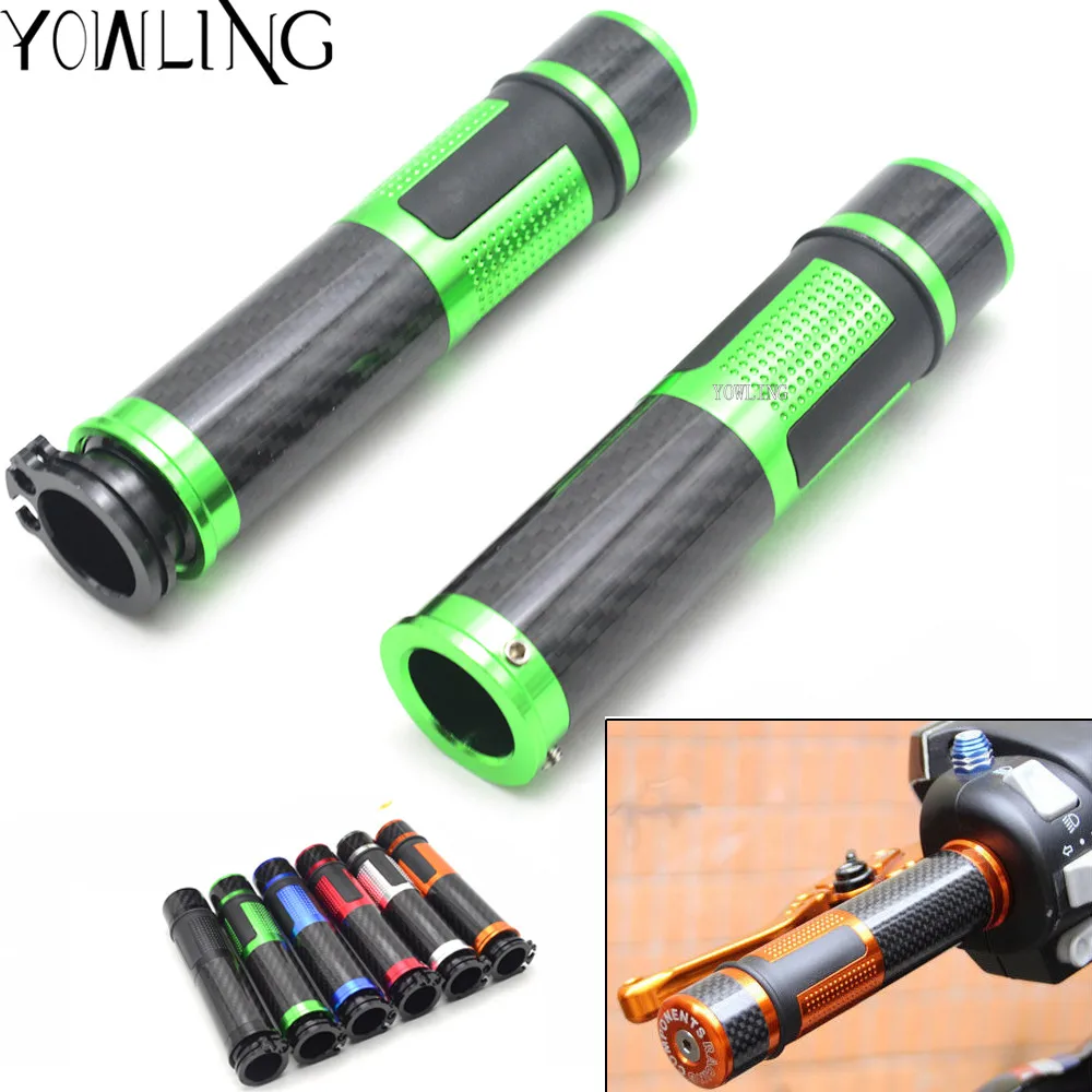 Yibid Motorcycle 7/8 Hand Grips Non Slip Rubber Open Bar
