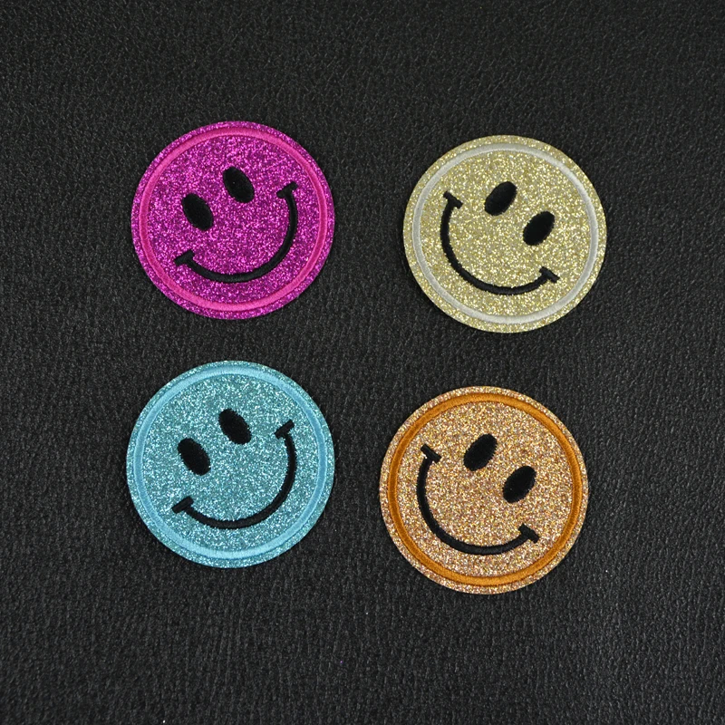

Yicai 4 PCS Smiley face emoji Patch for Clothing Iron on Embroidered patches
