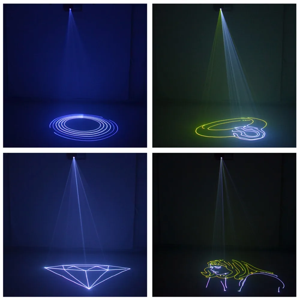 TF карты программы 500 mW RGB лазерный анимация сканирования освещение проектора Рождество DJ вечерние Show DMX Перемещение Луч света мн файлов SD-F500