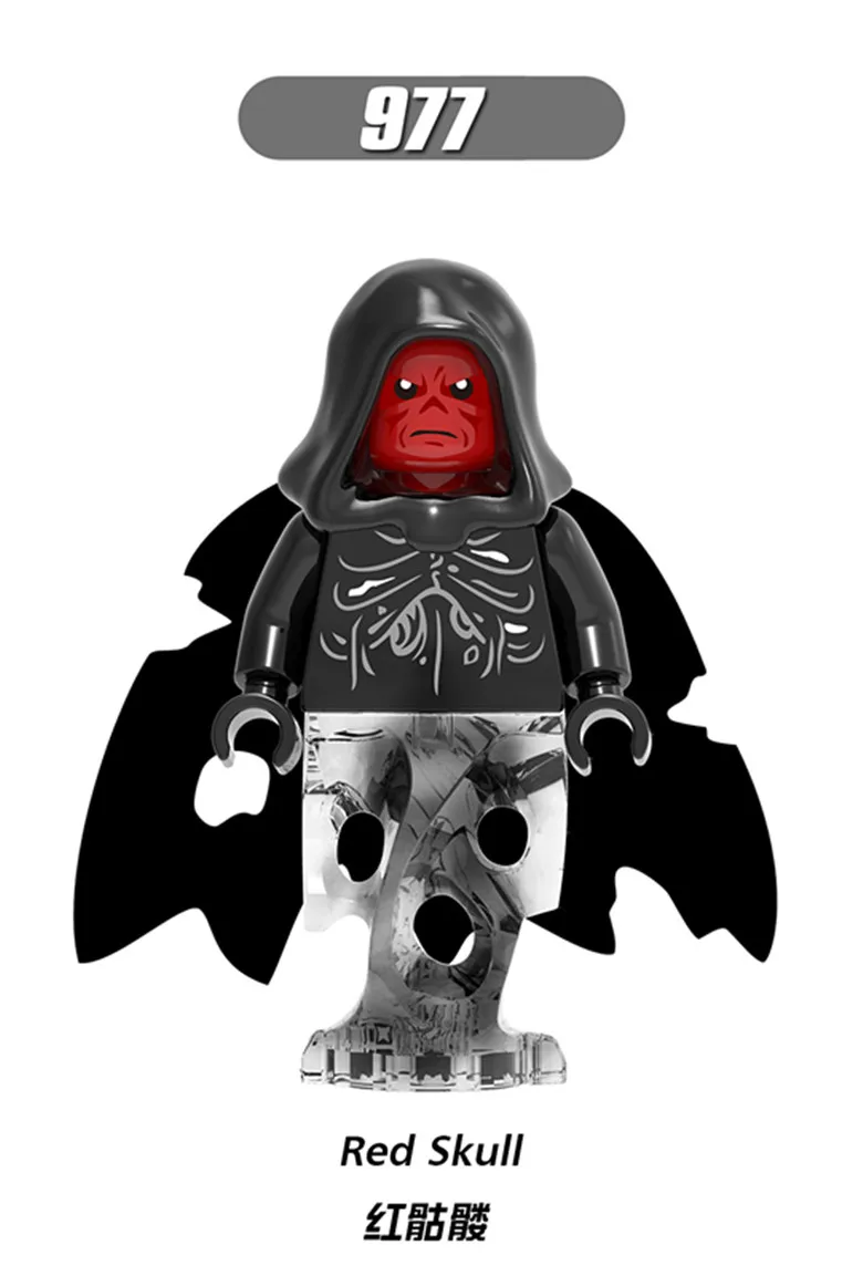 

x0221 Marvel Iron Man Ghost Rider Red Skull Ulysses Klaw Black Panther Building Block Model Kit Toys for Children Gift