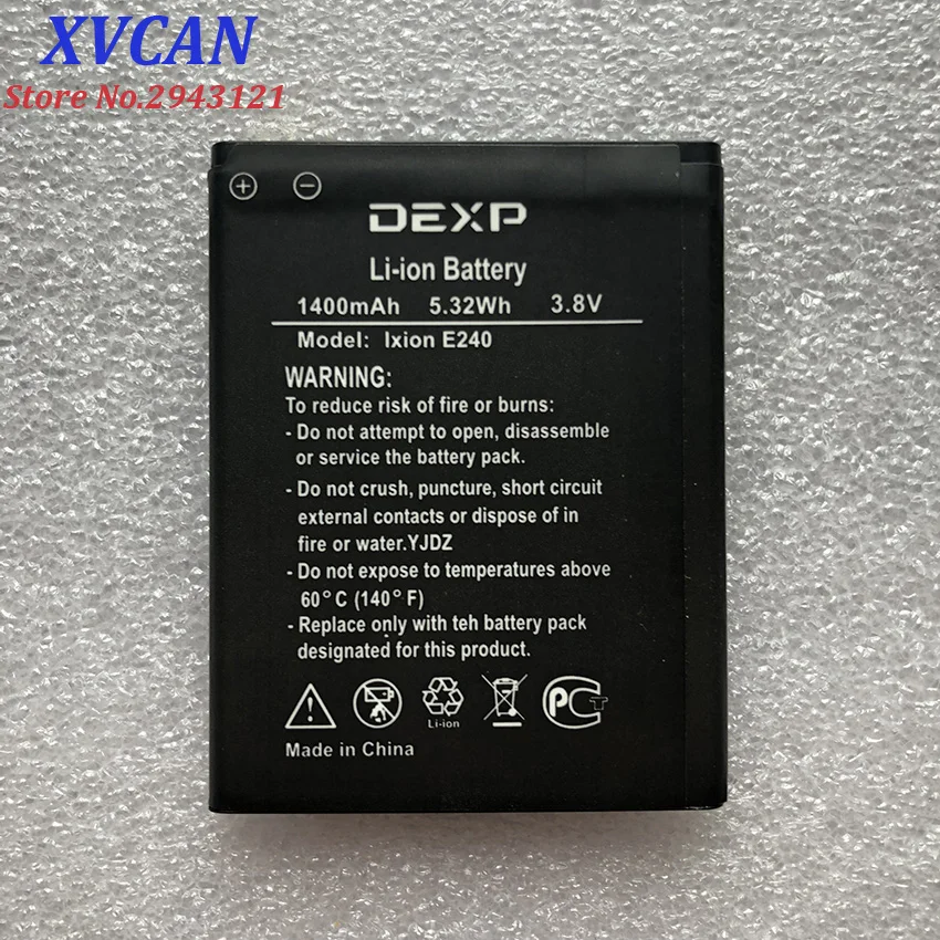 For DEXP IXION E240 STRIKE2 1400mAh Mobile Phone Li-ion Battery Replacement For DEXP IXION E240 STRIKE2 1400mAh Mobile Phone Li-ion Battery Replacement