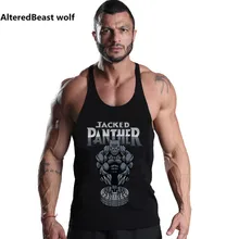 Популярные мужские майки пантера, топы для бодибилдинга, мужские майки для фитнеса, мужские хлопковые майки без рукавов, Майки для тренировок