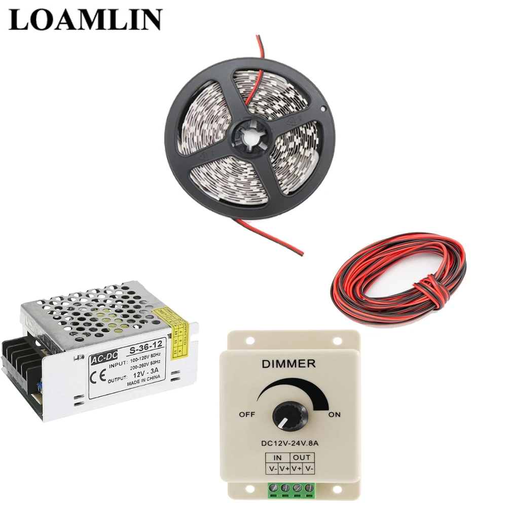 Светодиодная лента 5050SMD белый/теплый белый/синий/красный водонепроницаемый