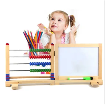 

Mini Painting Writing Board Abacus Shelf Rack Multifunction Preschool Educational Calculation Learning Toy