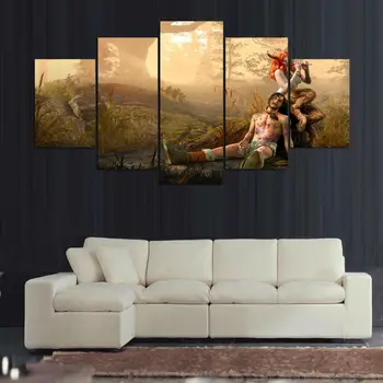 

5 piece canvas painting 3 Blood and wine game posters and prints canvas painting for living room free shipping