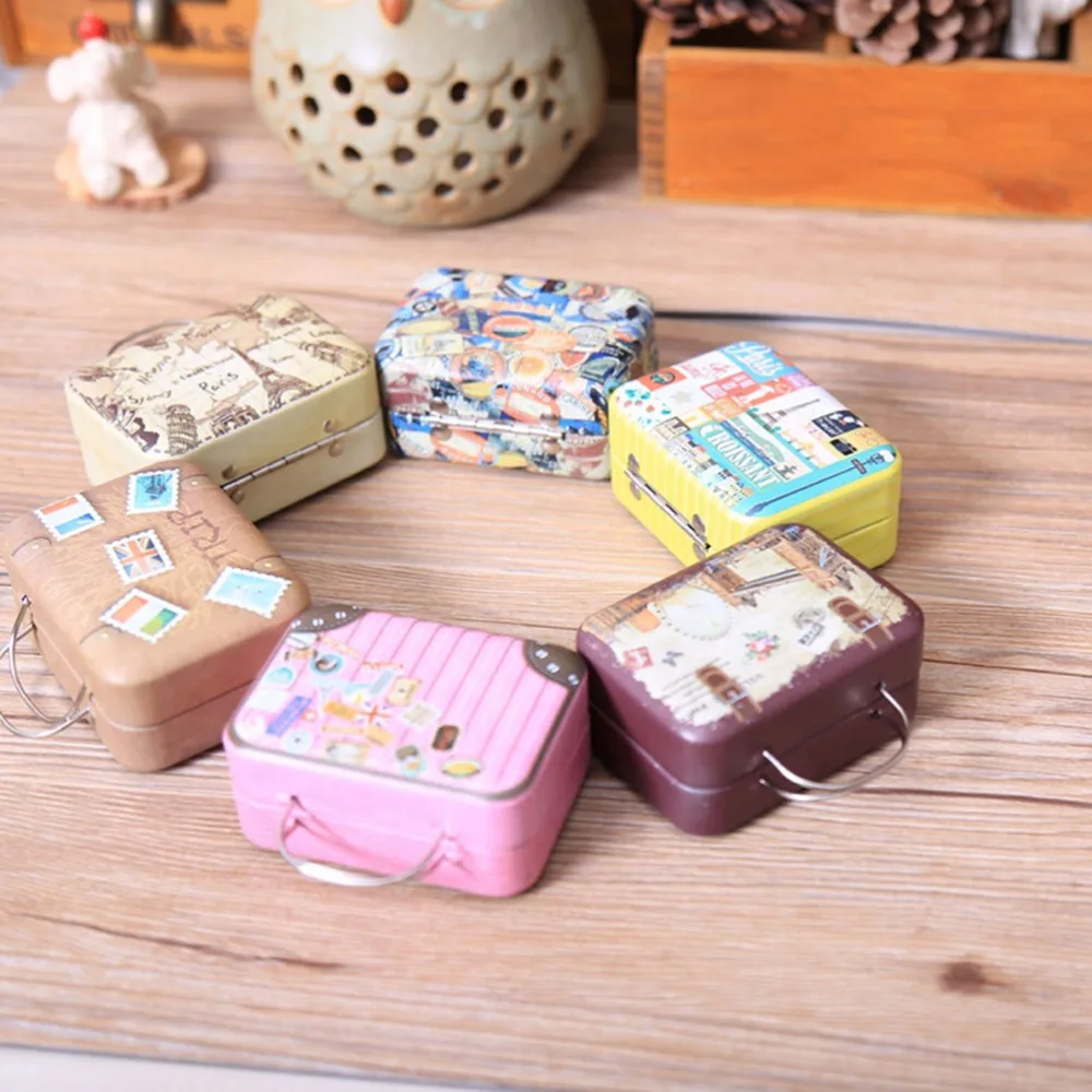

Household Storage Boxes Box Container & Bins Candy Storage Vintage Suitcase Wedding Favor Tin Box Cable Organizer