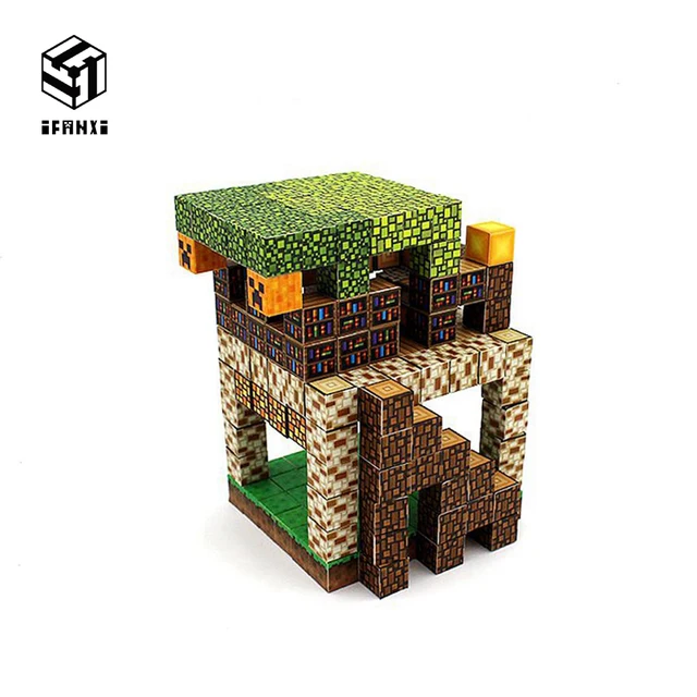 200PCS Minecraft Building Blocks Models Bricks Hand Paste