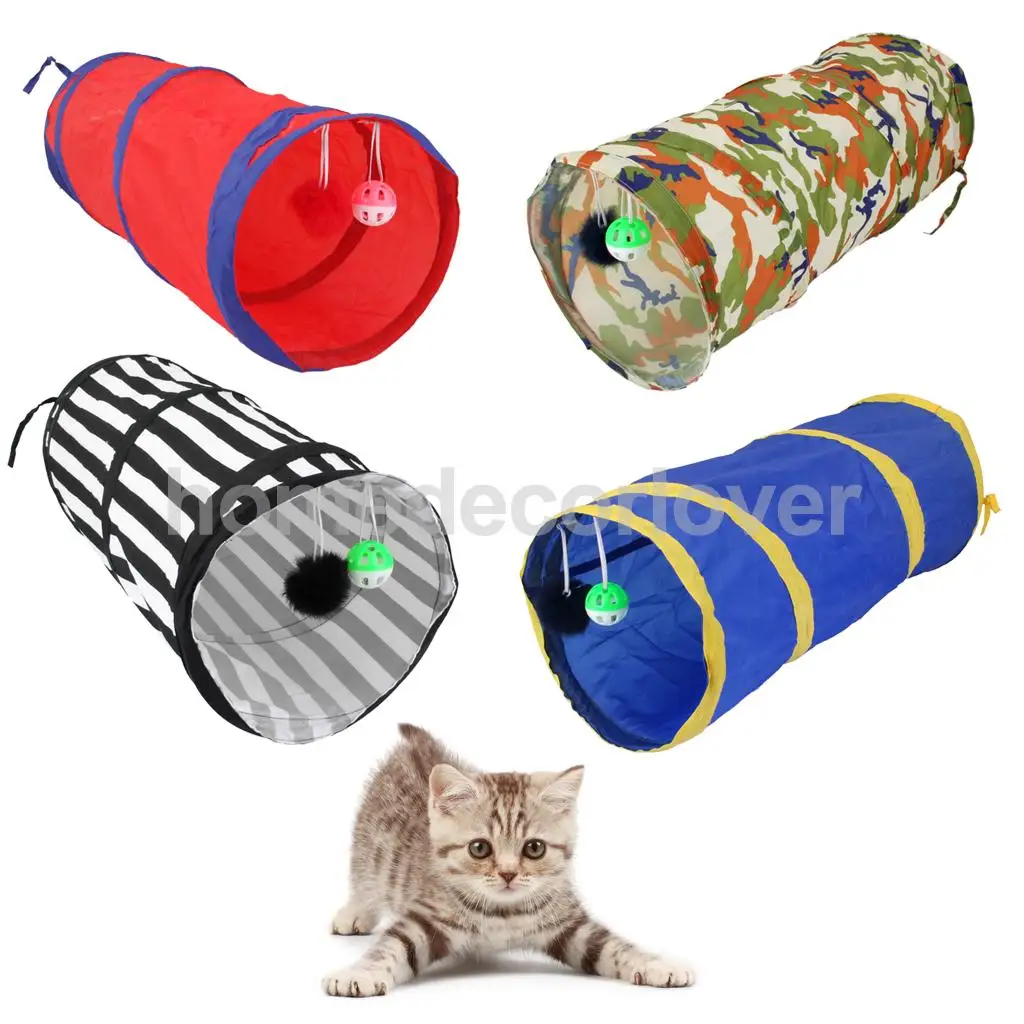Pop Up Cat Dog Pet Favor Play Tunnel Exercise Activity Toy Camouflage | Дом и сад