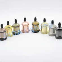 Декоративные яркие детские комплекты в винтажном стиле, алюминиевый держатель лампы Эдисона Ретро Керамический патрон для лампы разъем E27 кабельный зажим светодиодный Ламповые люстры