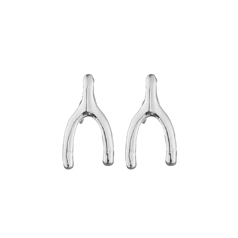 2018 Fashion Jewelry Earrings For Women Thanks Giving Wish Bone Stud Earrings Fashion Jewelry