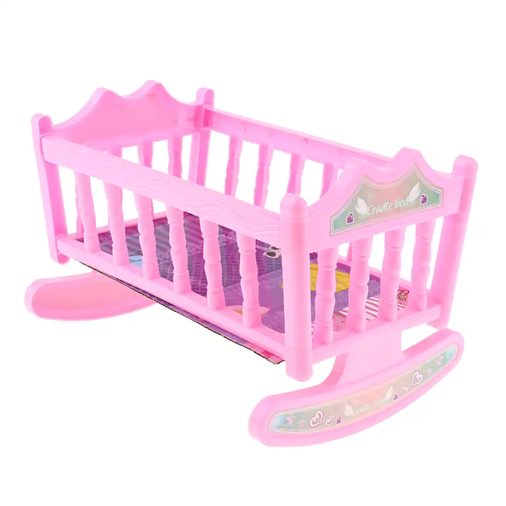 plastic baby doll crib