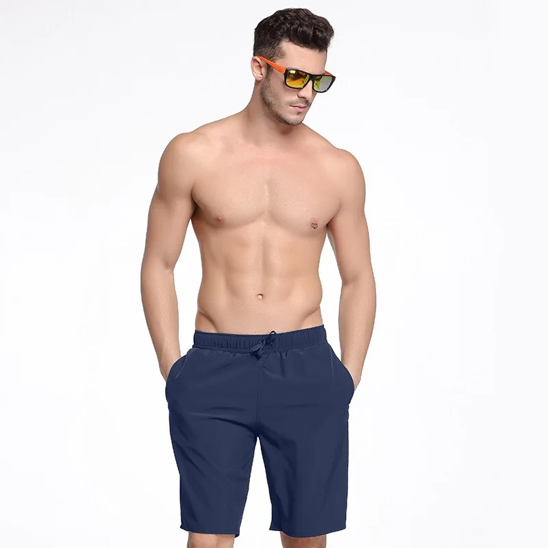 Новые обшитые мужские шорты быстросохнущие пляжные шорты одежда для плавания полиэстер летняя верхняя одежда мужские шорты плюс размер L-3XL