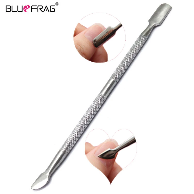 

1pcs Silver Cuticle Pusher Stainless Steel Dead Skin Cut Remover Double Sided Sharper Head Nail Manicure Pedicure Nail Art Tools