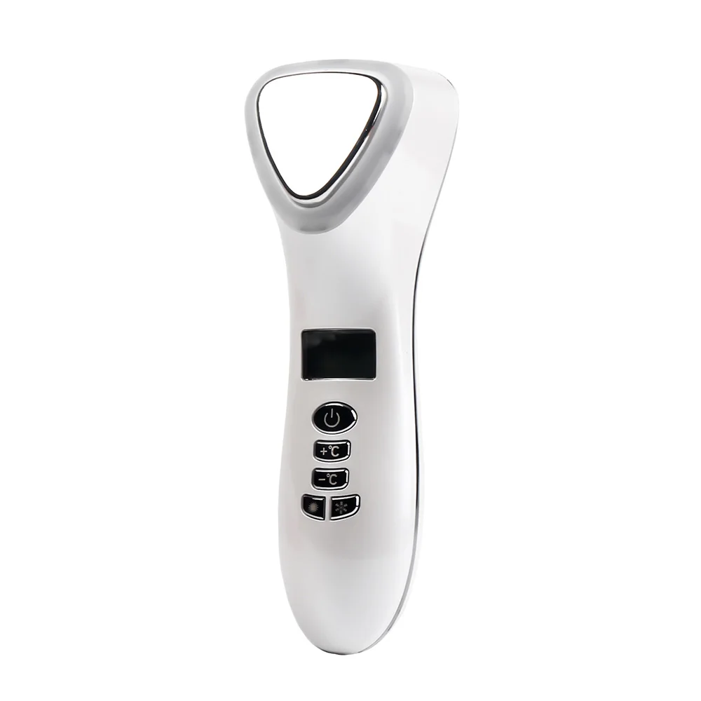 Equipamento da Beleza do Ultra-sônica Concurso de Acne Cuidados da Pele Dispositivo de Importação Olho Massageador Facial Gelo Cor Quente Led Photon Creme Luz 7 concurso facial cuidados com a pele creme dispositivo de importação