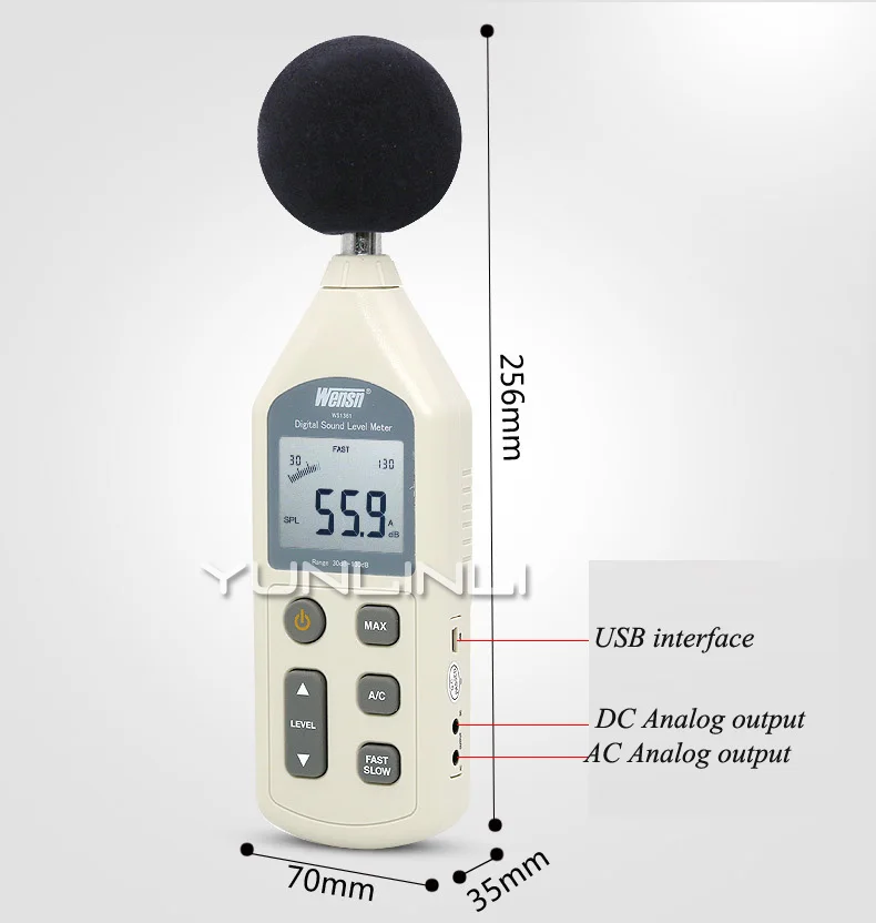 Измеритель шума Высокоточный децибел-метр тестер шума оборудование для обнаружения звука WS1361c