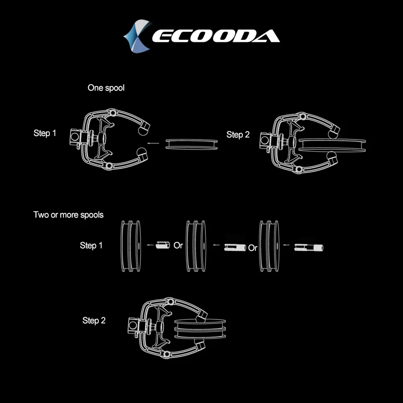 ECOODA, рыболовная леска, намотка, портативная катушка, намоточная станция, система для спиннинга или намотки, Рыболовная катушка, линия