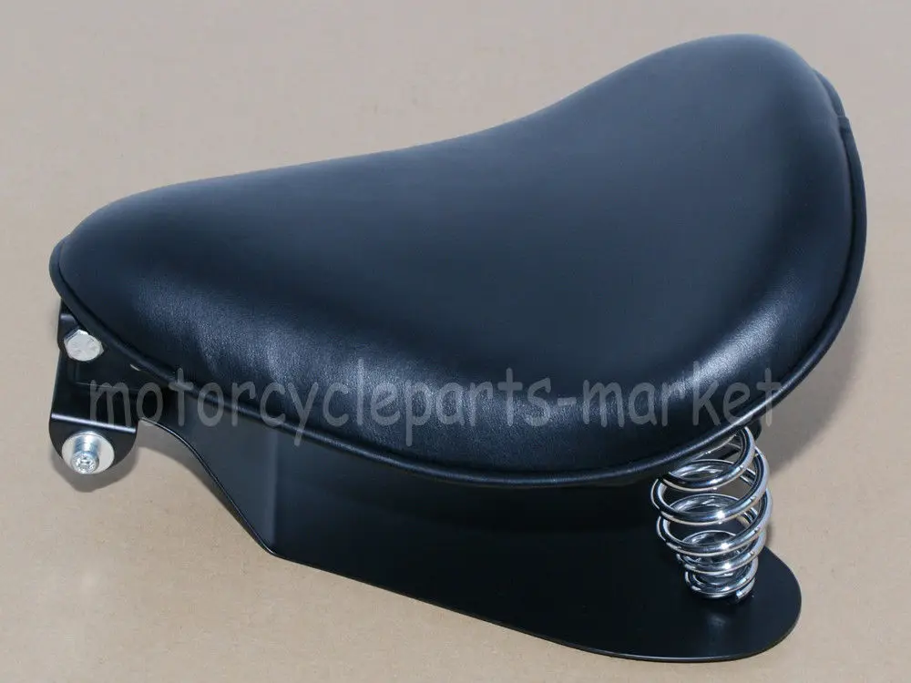 Plain Driver Seat Front Solo Sitting Pad w/ Mounting Baseplate Bracket Springs For Harley 48 Sportster 883 1200XL Bobber Chopper
