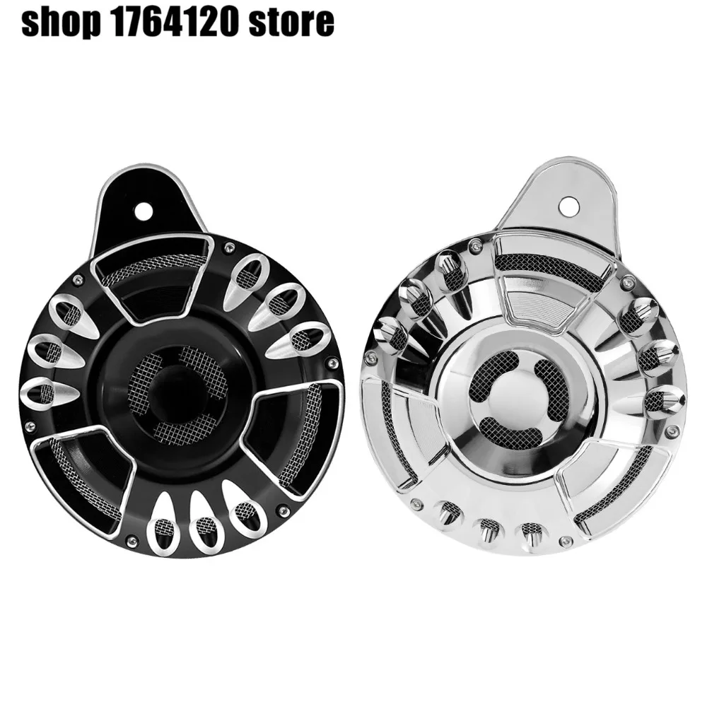 Motorcycle Horn Cover CNC Black/Chrome Aluminum For Harley FLT Touring