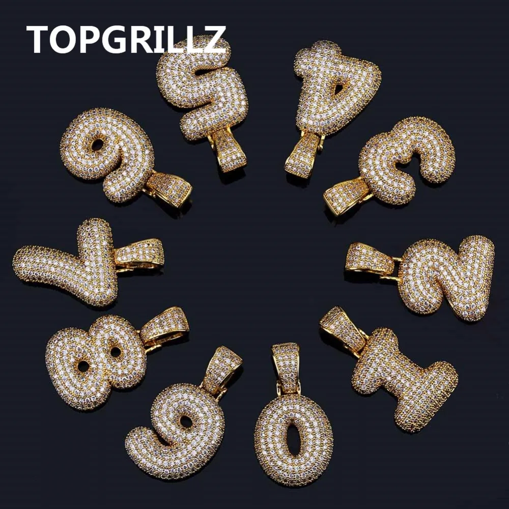TOPGRILLZ Шарм в стиле хип хоп для мужчин и женщин 0 9 БУКВЕННОЕ наименование