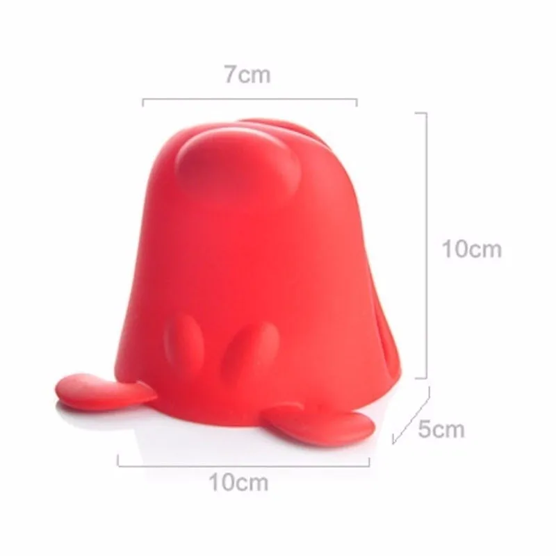 1pc Silicone Oven Glove Heat-resistant Finger Hand Clip Kitchen Doggie Shape Oven Holder Cake BBQ Baking Mitt Glove Cooking Tool (3)