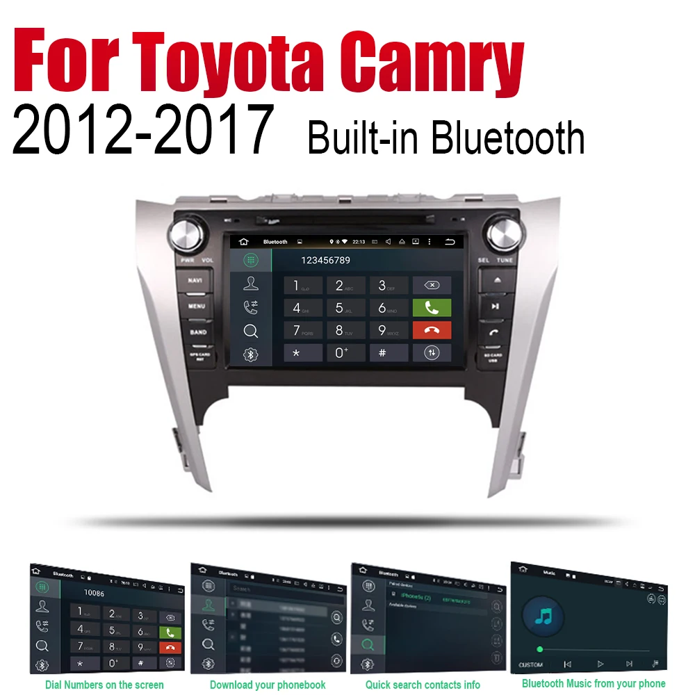 Sale ZaiXi Android Car DVD GPS Navi for Toyota Camry 2012~2017 player Navigation WiFi Bluetooth Mulitmedia system audio stereo EQ 5