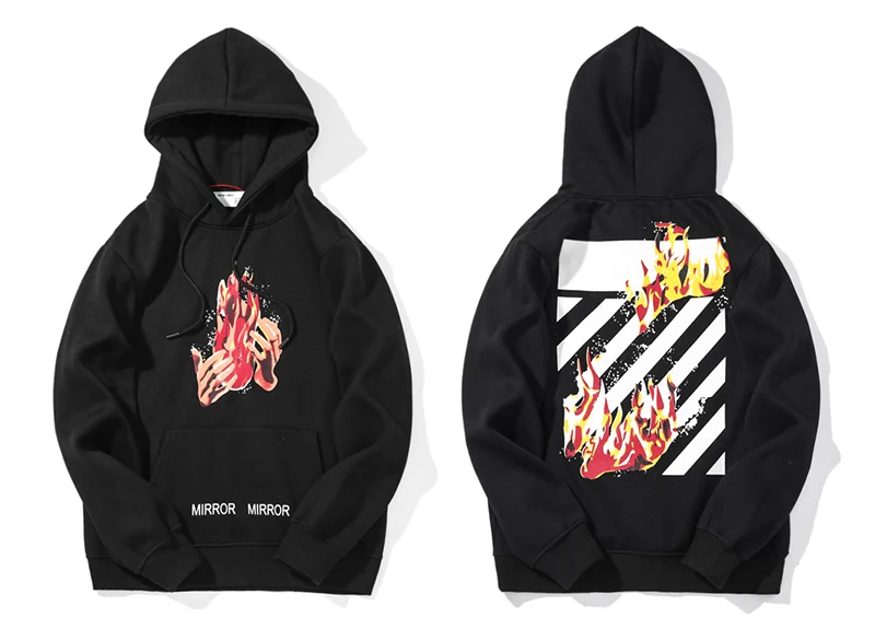 

off white harajuku hoodie men stranger things hip hop