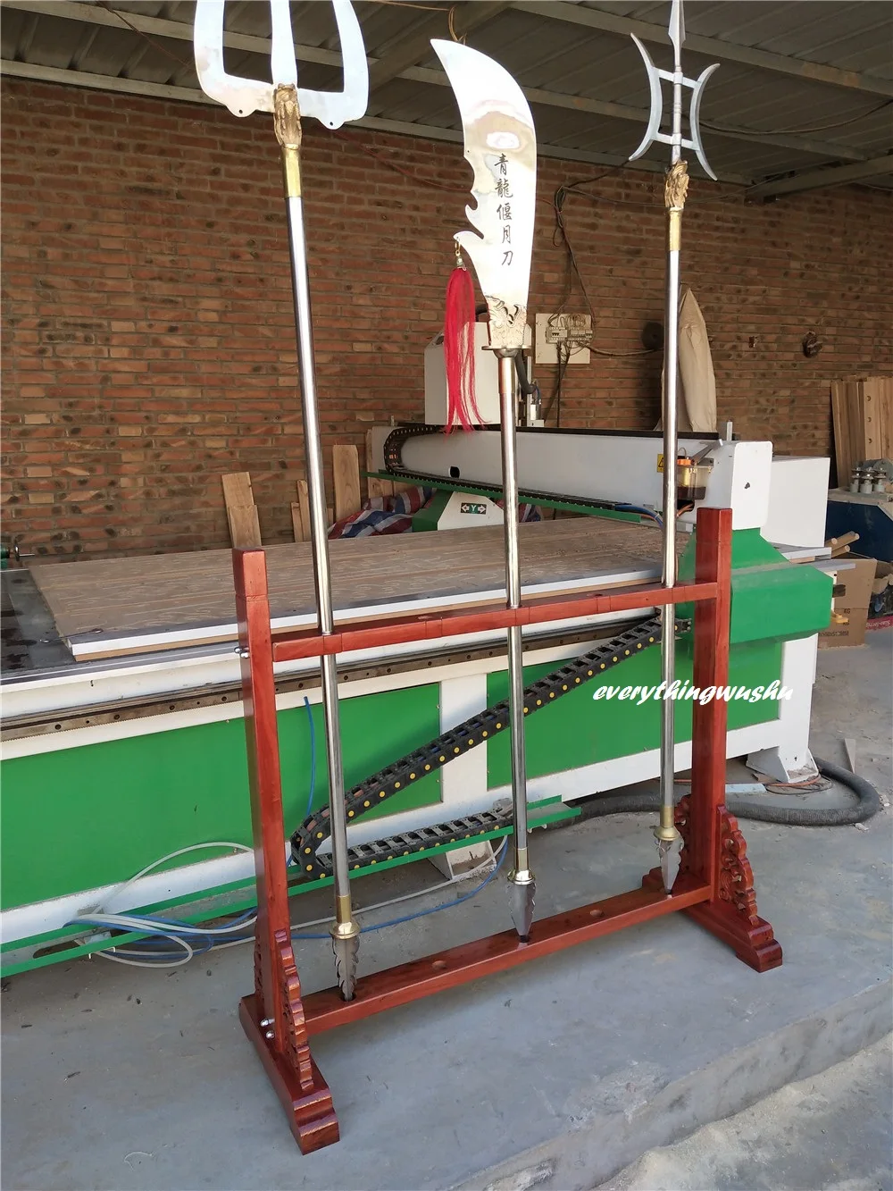 Buy Solid Hardwood Wushu Long Weapon Racks Sword