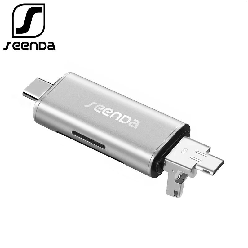 SeenDa все в 1 USB 3,0 кардридер высокая скорость SD TF Micro SD кардридер OTG Тип C кардридер Micro USB SD адаптер