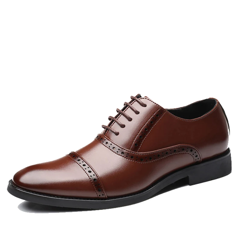 

ZERO MORE Mens Shoes Casual Formal Designer Shoes Men 2018 Lace Up Hot Sale Derby Brogue Shoes Luxury Brand Office Big Sizes