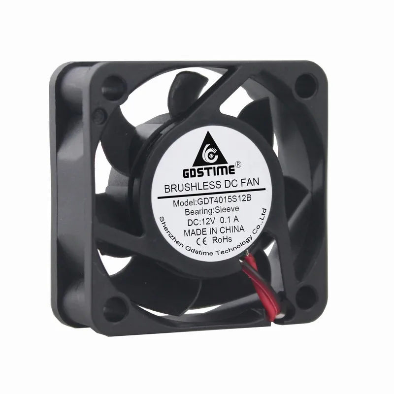 5 шт. Gdstime DC 12 В 40x40x15 мм 4 см 2 контактный разъем маленький чехол Бесщеточный