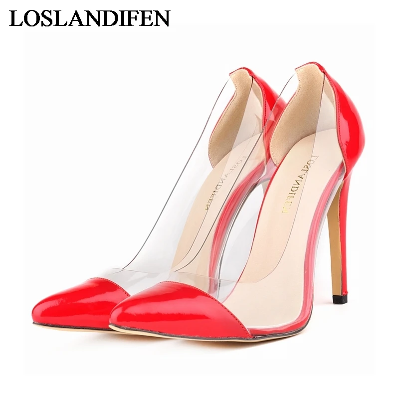 

Women's Shoes High Heels Brand Pointed Toe Heel Ladies Sexy Pumps Big Size Patent Leather Fashion Shoes NLK-C0047