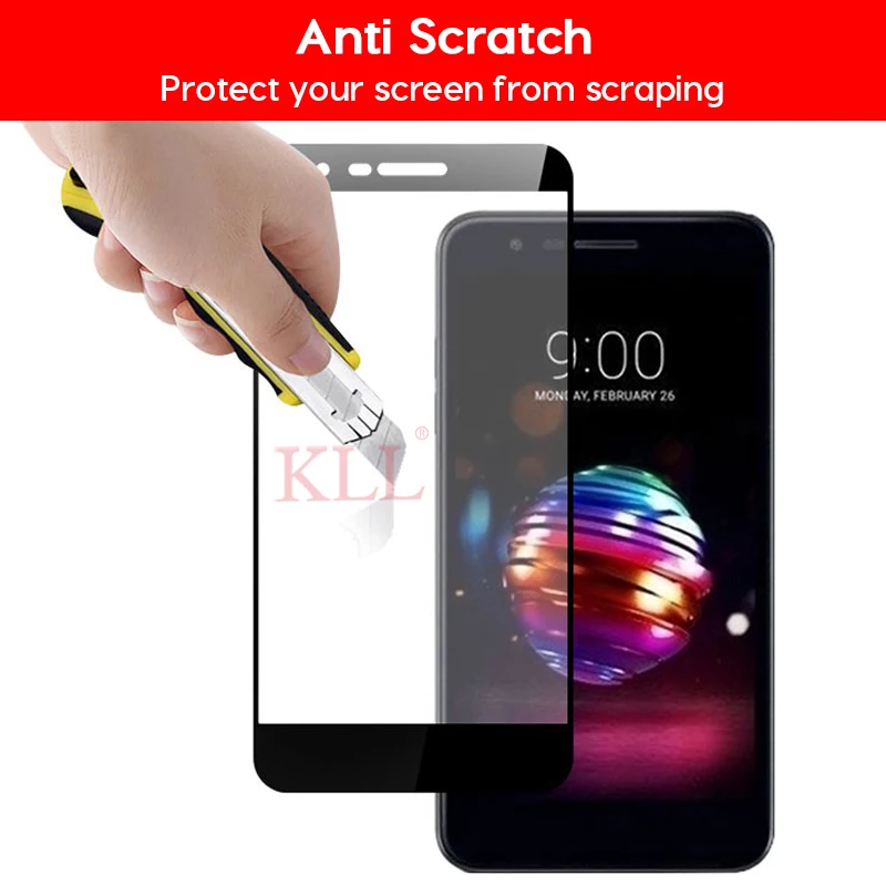 9H Full Coverage Tempered Glass for LG K10 K11 K9 K8 K7 Screen Protector for LG G7 G6 Q7 Q6 Q Stylo 4 Toughened Protection Film