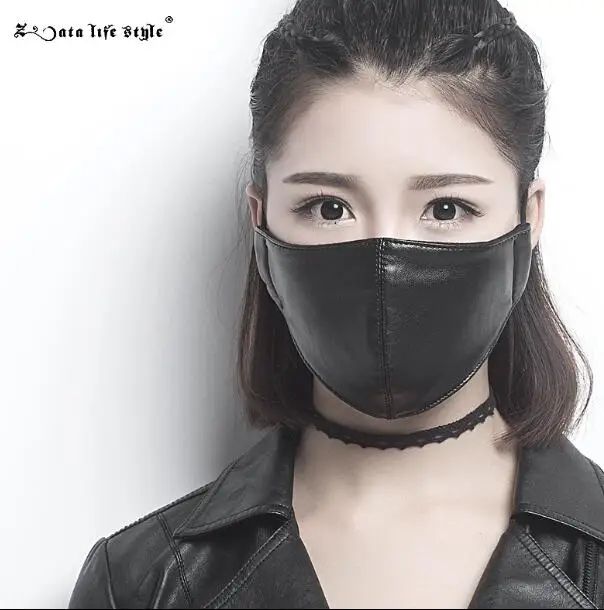 Мужская Женская ветрозащитная Водонепроницаемая маска Дамская PM 2,5 с дышащей хлопковой подкладкой из искусственной кожи R782