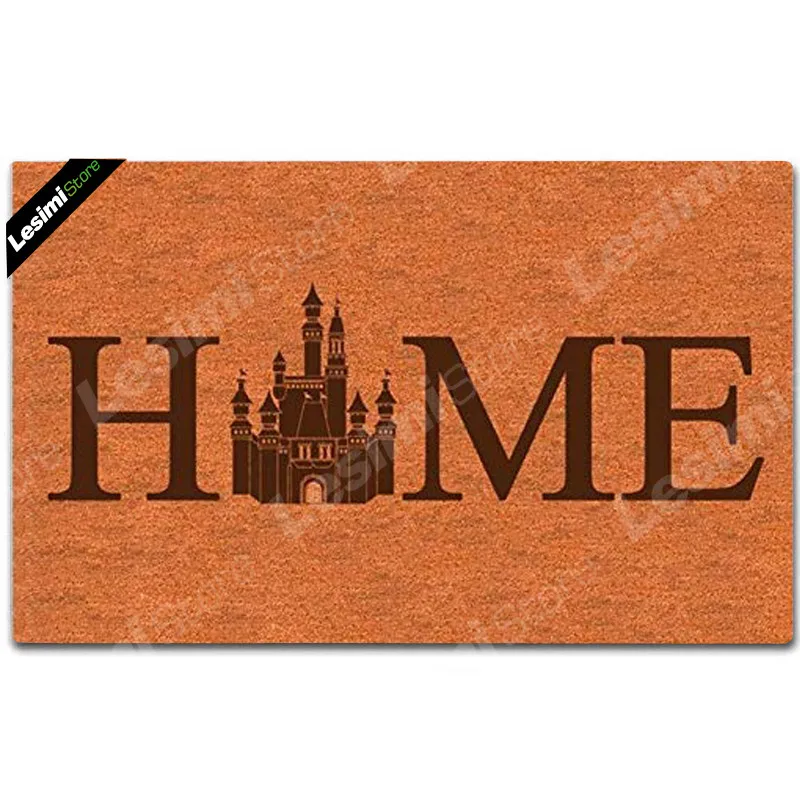 Doormat Entrance Floor Mat Home Castle Indoor Outdoor Decorative Door Entry Way Machine Washable Non-Woven Fabric Top | Дом и сад