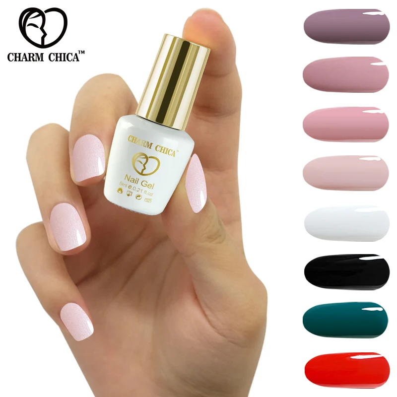 

CHARM CHICA Gel Nail Polish UV 6ml Pink Nude White Black Soak Off Gel Polish Gel Lacquer Nail Art Vernis Semi Permanent UV 1343