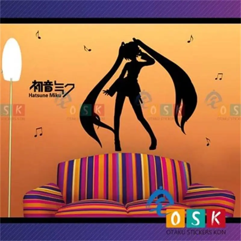 Hatsune Miku wall stickers animation silhouette notebook / body