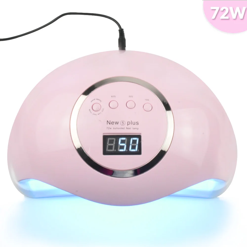 

Pro UV Lamp For Manicure 72W LED Nail Lamp For All Gels Drying Gel Nail Polish With LCD Nail Dryer 3 Timing Nail Art Lamp USB