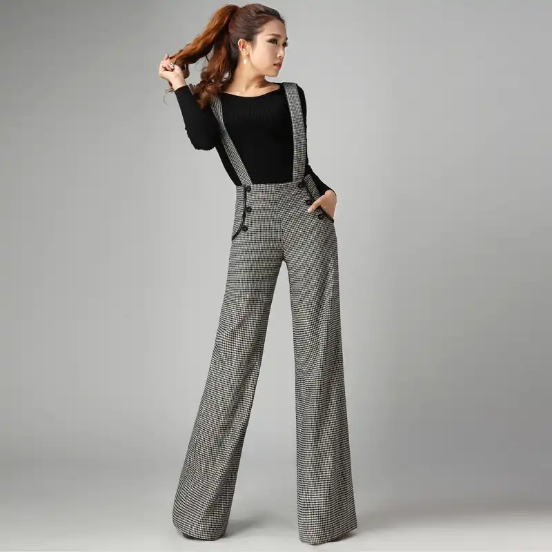 high waisted pants suspenders