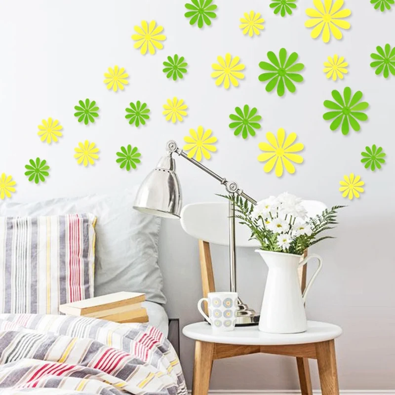 Sale 12pcs/Lot Creative 3D PVC Flowers Wall Stickers Acrylic Wall Decals For Kids Room Kitchen TV Wall Stickers Home Decor Sale 12pcs/Lot Creative 3D PVC Flowers Wall Stickers Acrylic Wall Decals For Kids Room Kitchen TV Wall Stickers Home Decor