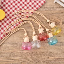 Автомобильный освежитель воздуха в форме головы кота бутылки Духи Подвеска автомобиль-Стайлинг авто орнамент пустые бутылки для эфирных масел ароматизатор