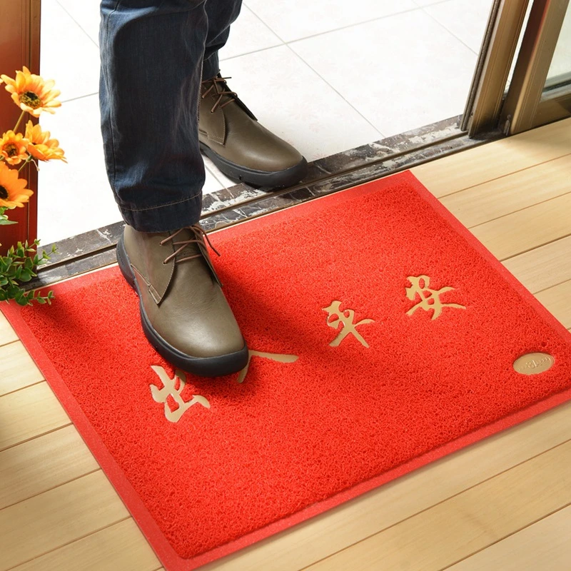 1 Piece Non slip Mat Beside The Door Chinese Words 'Take Care' Printed